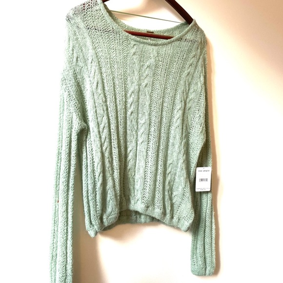 Free People l Angel Soft Pullover in Mint - Picture 5 of 15